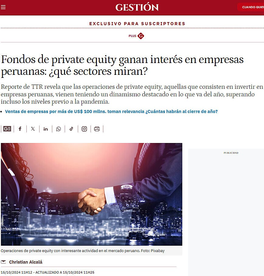 Fondos de private equity ganan inters en empresas peruanas: qu sectores miran?